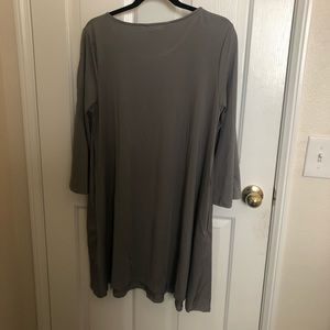 gray dress with pockets
